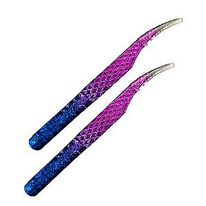 Pinça bicolor brilhante - semi-curva