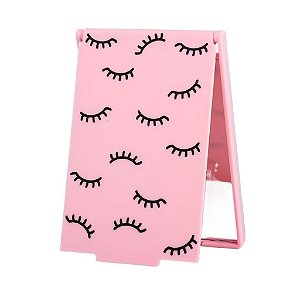 Espelho Retangular - Rosa/Preto