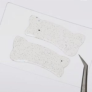 Molde coreano de texturização para lash lifting inferior glitter - 1 par