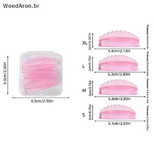 Molde para lash lifting - canelado - anatômico - 4 pares