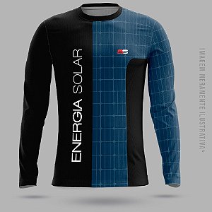 Camisa térmica dry fit com proteção UV 50+ manga longa Energia Solar- MOD 10