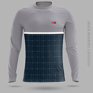 Camisa térmica dry fit com proteção UV 50+ manga longa Energia Solar- MOD 09