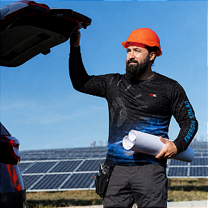 Camisa térmica dry fit com proteção UV 50+ manga longa Energia Solar- MOD 08