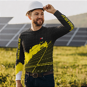 Camisa térmica dry fit com proteção UV 50+ manga longa Energia Solar- MOD 05