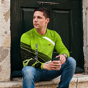 Camisa térmica dry fit com proteção UV 50+ manga longa Energia Solar- MOD 14