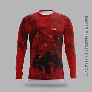 Camisa térmica dry fit com proteção UV 50+ manga longa Bombeiro - MOD 03