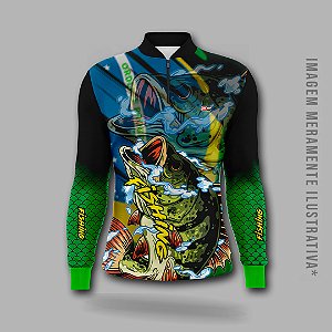 CAMISA MANGA LONGA MASCULINA ZIPER PESCA - MOD 06
