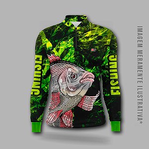 CAMISA MANGA LONGA MASCULINA ZIPER PESCA - MOD 08
