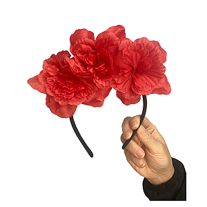 Tiara Arco Flores Catrina Para Fantasia De Caveira Mexicana