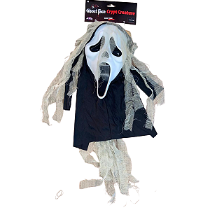 Máscara Do Pânico Com Capuz Halloween Carnaval Fantasia Fun World Original