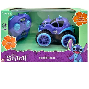 Carrinho De Controle Remoto Disney Stitch Super Giro Roller Original Candide