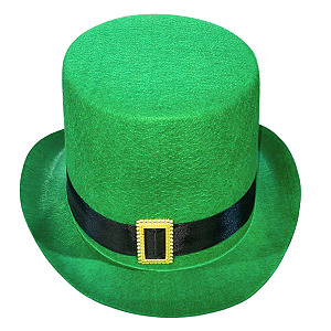 Chapéu Fantasia Cartola Alta Verde Saint Patrick Leprechaun