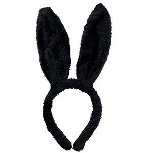 Tiara de Coelho Pelúcia Fantasia Páscoa Infantil e Adulto