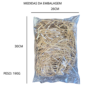 Palha Natural Desfiada P/ Cestas E Decoração De Páscoa 190g