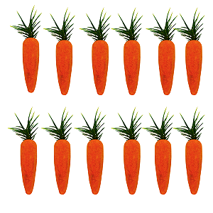 Kit 12 Cenouras Decorativas Páscoa Enfeite Decoração Festa