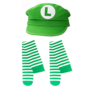 Fantasia Super Mario Bros Feminina Adulto Vermelho E Verde