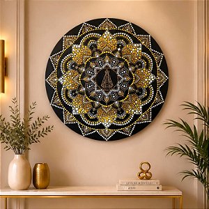 Mandala Nossa Senhora de Aparecida dourada