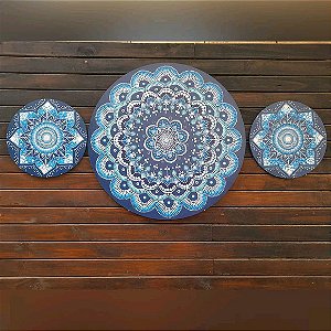Trio De Mandalas Da Calmaria 60cm, 30cm