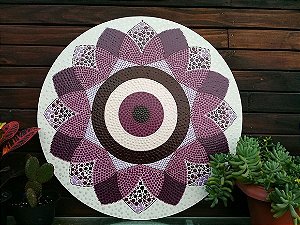 Mandala Olho Grego Bordô 60 cm