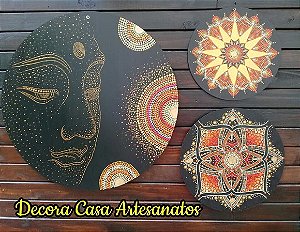 Conjunto 3 Mandalas 60cm, 40cm, 35cm