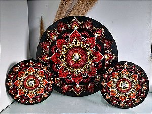 Conjunto Mandala da Energia e Sabedoria 40cm-20cm