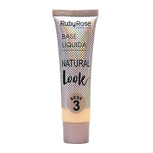 Base Líquida Natural Look Bege 3 Ruby Rose