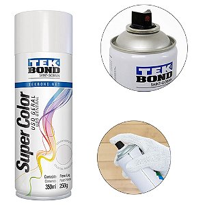 Tinta Spray Uso Geral Branco Brilhante 350Ml 250G - Tekbond