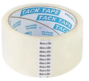 Fita de Empacotamento Transparente 48X50 Acrílica Tack