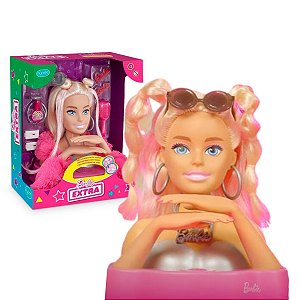 Busto De Boneca Com Acessórios - Barbie Styling Head Faces - Rosa - Pupee - Ri  Happy