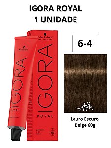 Coloração Igora Royal 6-4 Louro Escuro Bege 60g