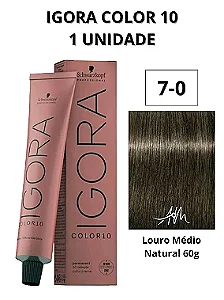 Coloração Igora Color 10 7-0 Louro Médio Natural 60g