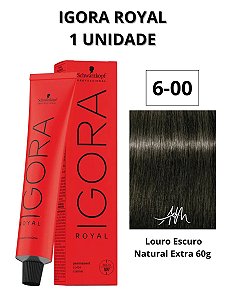 Coloração Igora Royal 6-00 Louro Escuro Natural Extra 60g