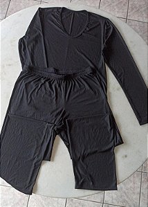 Pijama Homewear longo canelado Aurora