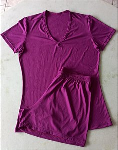 Pijama Homewear  Canelado Manga curta Leandra Toby