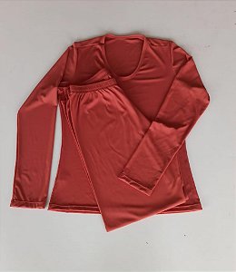 Pijama Homewear longo canelado Aurora Raiz