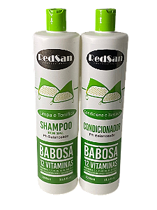 Shampoo E Condicionador Babosa Kit 1lt Redsan Professional