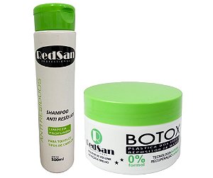 Botox sem formol 300g + Shampoo Anti Residuos 300ml - RedSan Professional