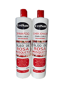 Shampoo e Condicionador Rosa Mosqueta Kit 1lt RedSan Professional