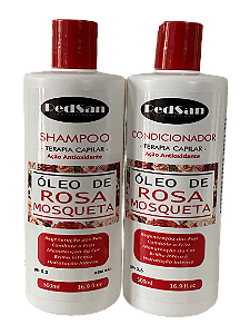 Shampoo e Condicionador Rosa Mosqueta Kit 500ml RedSan Professional