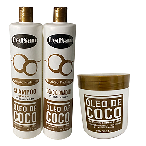 Kit Shampoo E Condicionador e Máscara Coco