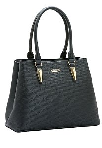 BOLSA FEMININA GEOMETRICO CHENSON PRETO