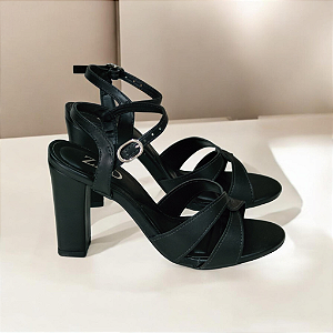 SANDÁLIA AURORA SALTO ALTO ZAD PRETA