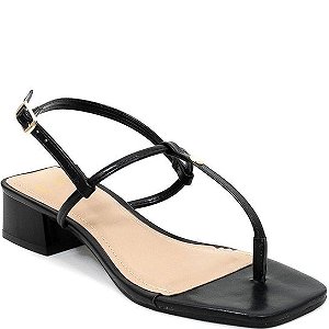 Sandália Rasteira Feminina Zoe Preta