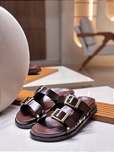 Sandália Papete Feminina ZAD Cor Café