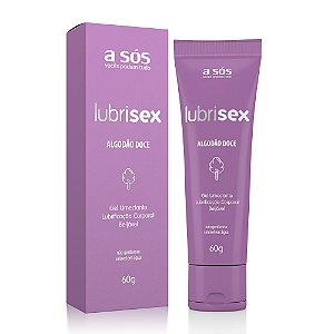 Gel Lubrificante Beijável Lubrisex Algodão Doce - 60 g
