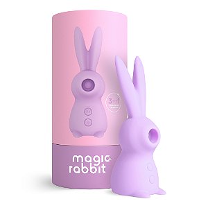 Estimulador de Clitóris Recarregável Magic Rabbit 3 em 1 - Lilás
