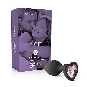 Plug Anal em Silicone Go Play Ben - Preto