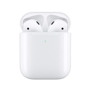 Fone de ouvido sem fio Airpods 2 com estojo de recarga sem fio - Apple