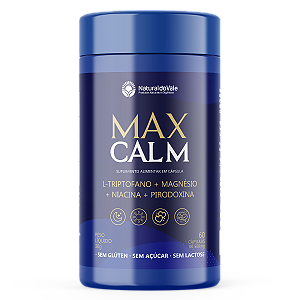 Max Calm L-Triptofano Magnésio 60 Comp - Natural do Vale