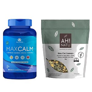 Max Calm L- 60 Comp - Natural do Vale + Meu Chá Sossego Ah! Natu 70g